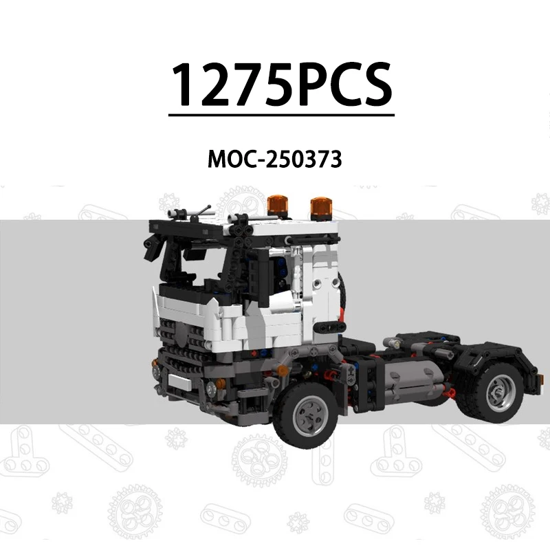 

MOC-242603 Building Block City Cargo Truck Crane Model Display, 1366 Pieces, Children's Birthday Christmas and New Year Toy Gift