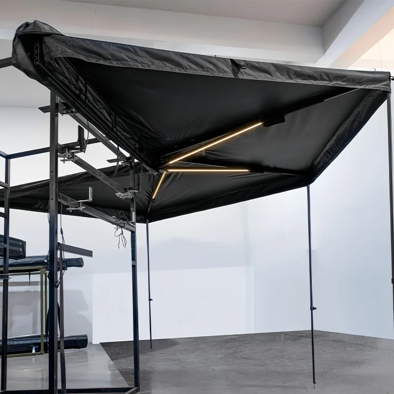 Modern Oxford UV waterproof portable outdoor large single pole aluminum pole camping spider tent 3
