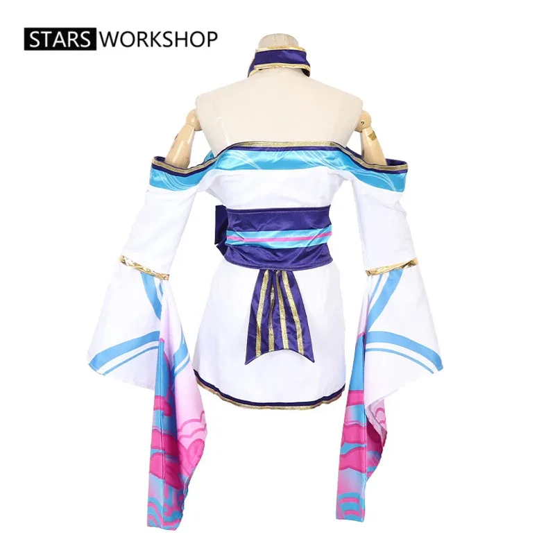 

qq681Game Spirit Blossom Костюм KDA Ahri Косплей Хвост Парик Обувь Хэллоуин Карнавальный Вечерние Костюм