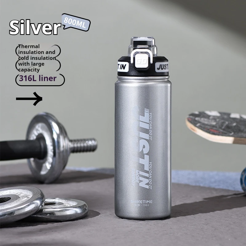 2025 Nuova tazza d'acqua sportiva Tazza termica portatile per uomo e donna di grande capacità Tazza in acciaio inossidabile 316L