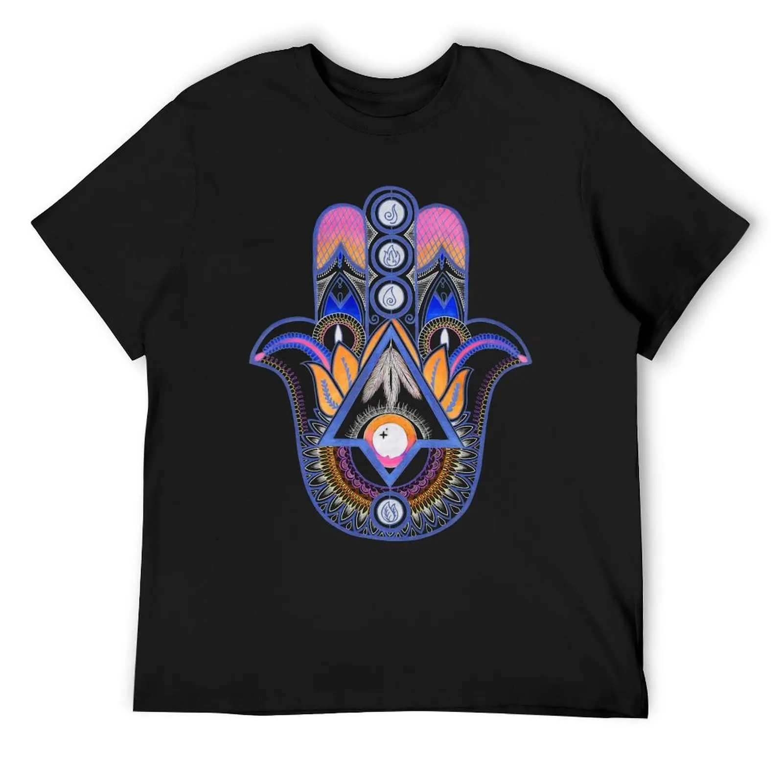 Emblems Hamsa Hand | Inversion - SimmyGhatt T-Shirt summer tops blanks summer clothes anime t shirts men graphic t shirts