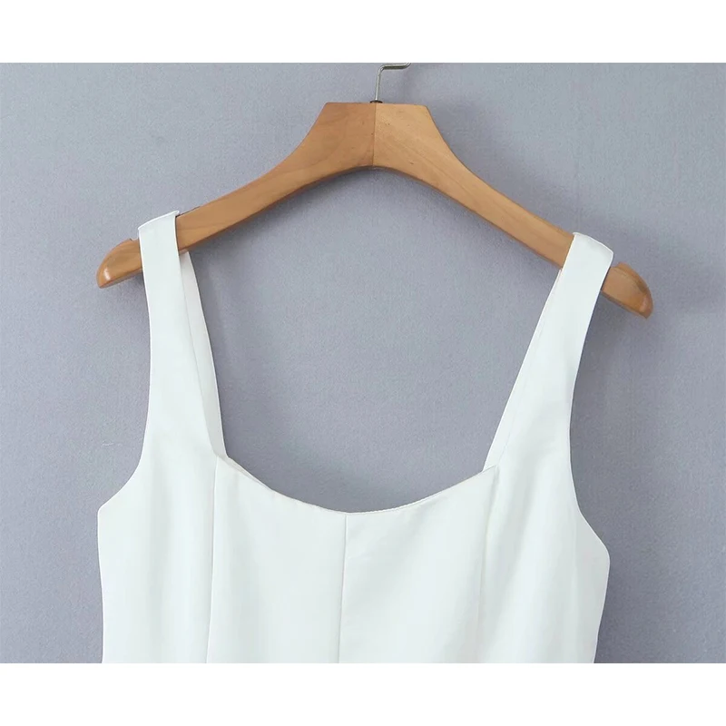 YENKYE Elegant Sleeveless Slim Fit Frill Mini Dress For Women Sexy Low Waist Square Neck Summer Party Dresses Evening Gowns