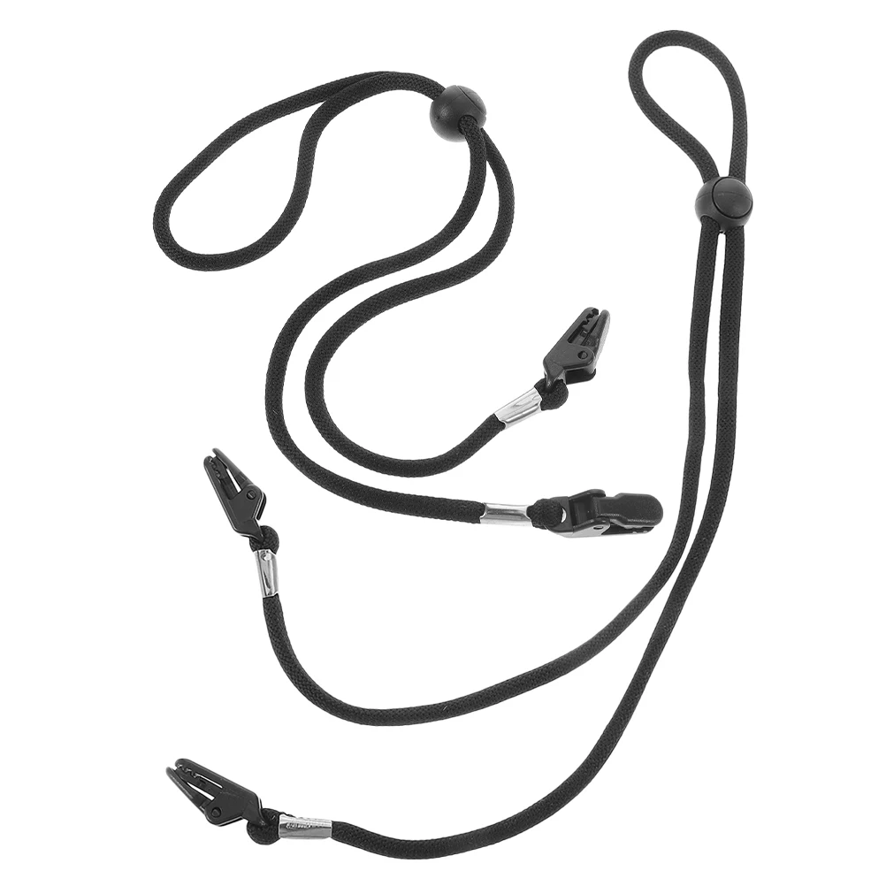 

2pcs Hat Cord Adjustable Clip for Caps Fisherman Bucket Sun Hats Anti Hat Retainer Clip Lost Durable Polyester