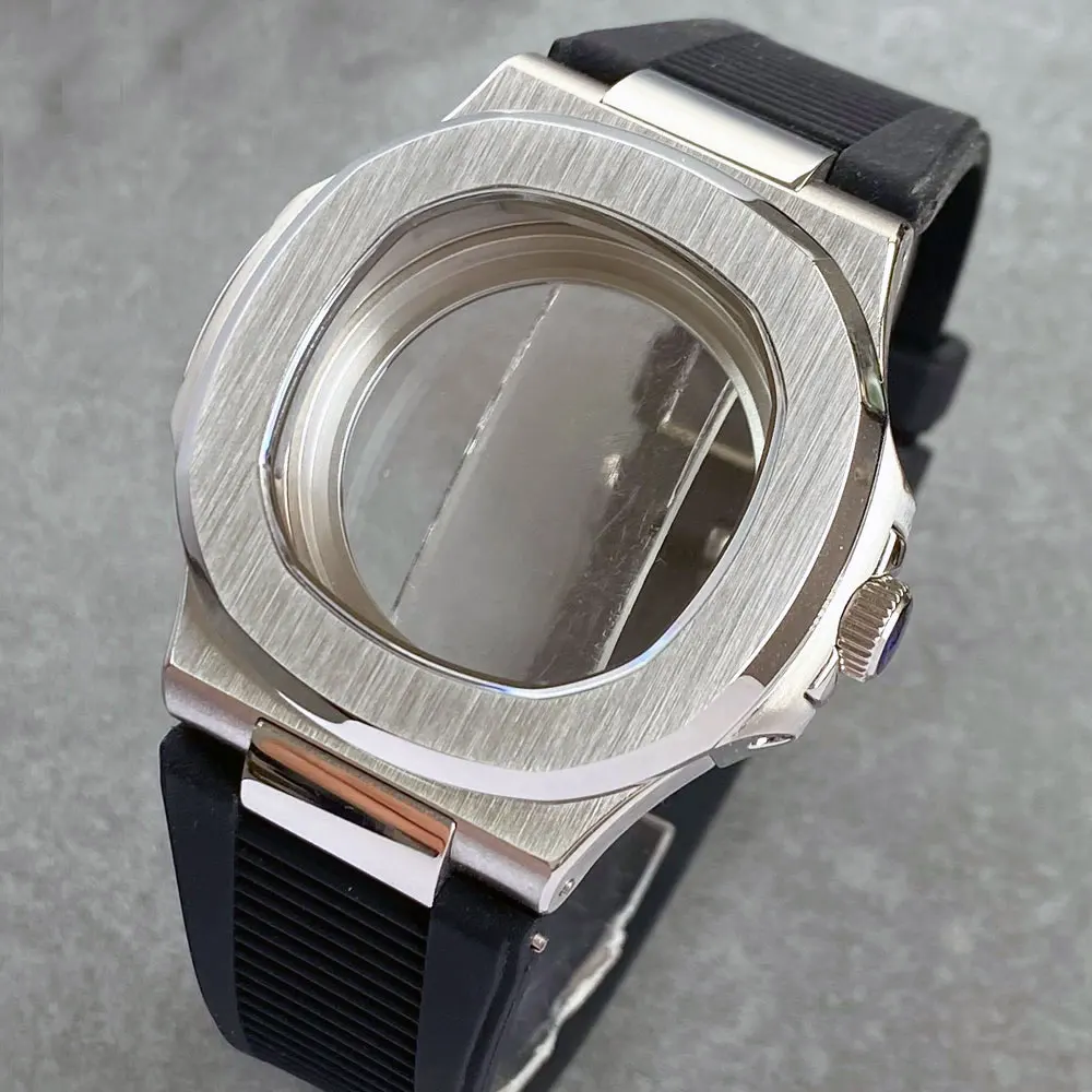 40mm Tandorio Vierkante Horlogekast Rubberen Band Voor Nautilus Stijl Heren Horloge NH35 NH36 ETA2824 PT5000 ST2130 Beweging