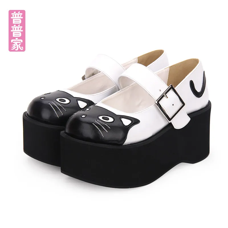 New Lolita Shoes Thick soled Sponge Cake Cat Head Lolita Women's Shoes