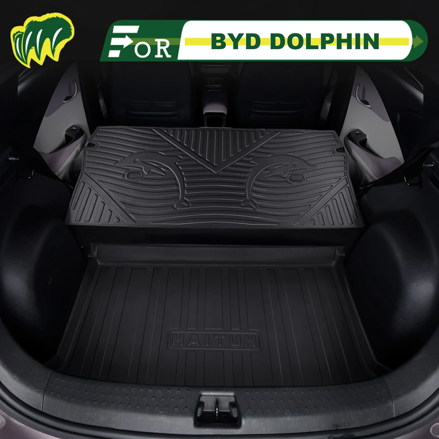 

For BYD DOLPHIN 2021-2025 TPE Custom Fit Car Trunk Mat All Season Cargo Mat 3D Shaped Trunk Liner Rear Trunk Protection Mat