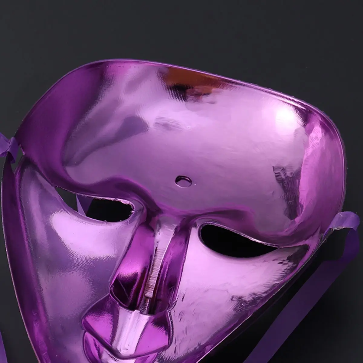 Galvanisierte Maskerademasken, glänzende Kunststoff-Halloween-Party-Maske, robustes, flexibles Band, Einheitsgröße, passend für die meisten Kostümbälle