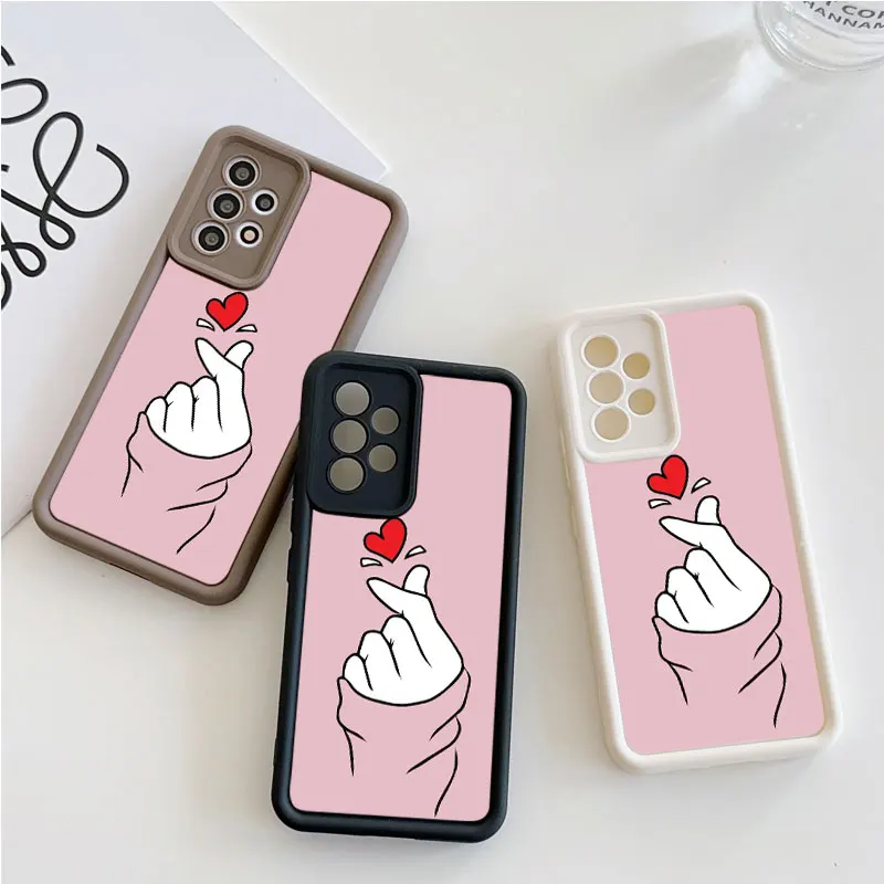 Love Heart All-inclusive Anti-drop Phone Case For Realme GT 7I 8 8I C2 C15 C20 C21 C21Y C31 C35 C53 C55 Soft Cover Coupe