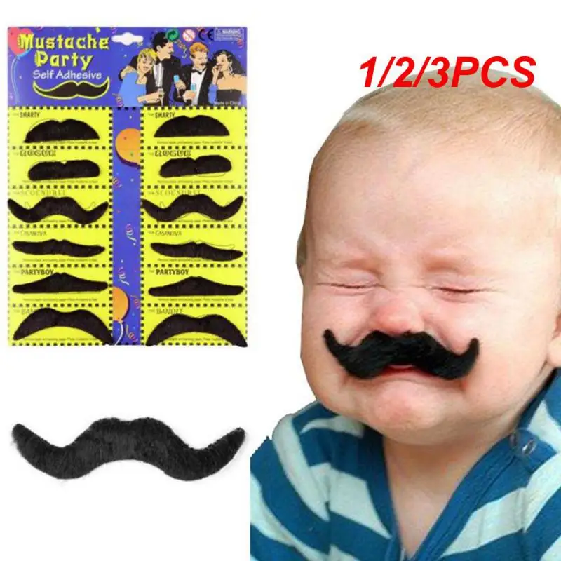 1/2/3PCS JOY-ENLIFEFunny Costume Pirate Party Mustache Cosplay Fake Moustache Fake Beard For Kids Adult Halloween Party