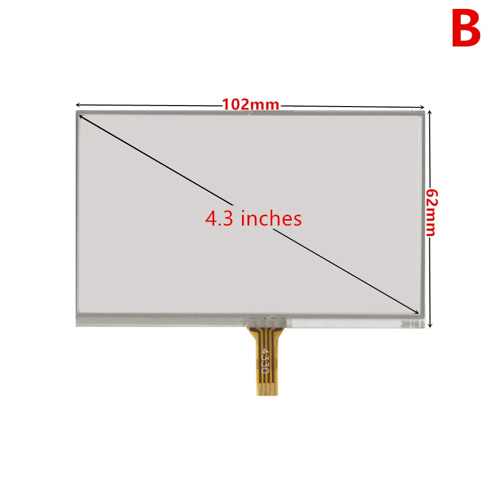 5 teile/los 4.3/5 inch 4pin Universal Resistance Digiti zer Touchscreen Panel Glas für GPS Navigation MP3-Ersatzteile