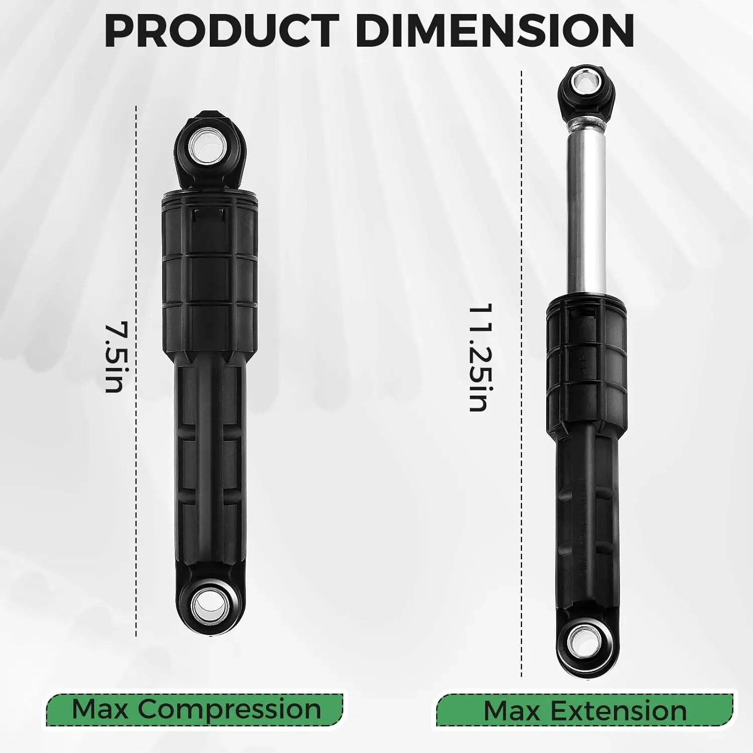 4Pcs DC66-00470A Washer Shock Absorbers Set for Samsung Front Loading Washers DC66-00470B AP4206426 DC66-00650D 2020946
