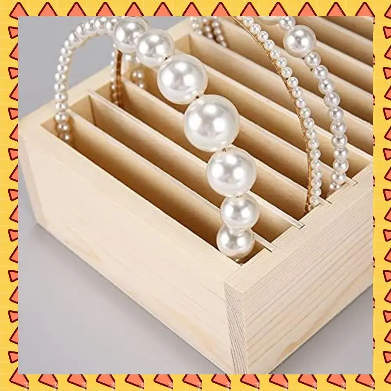 

A008 Цельный держатель для повязки на голову, деревянный органайзер для хранения резинок для девочек, подставка для повязки на голову