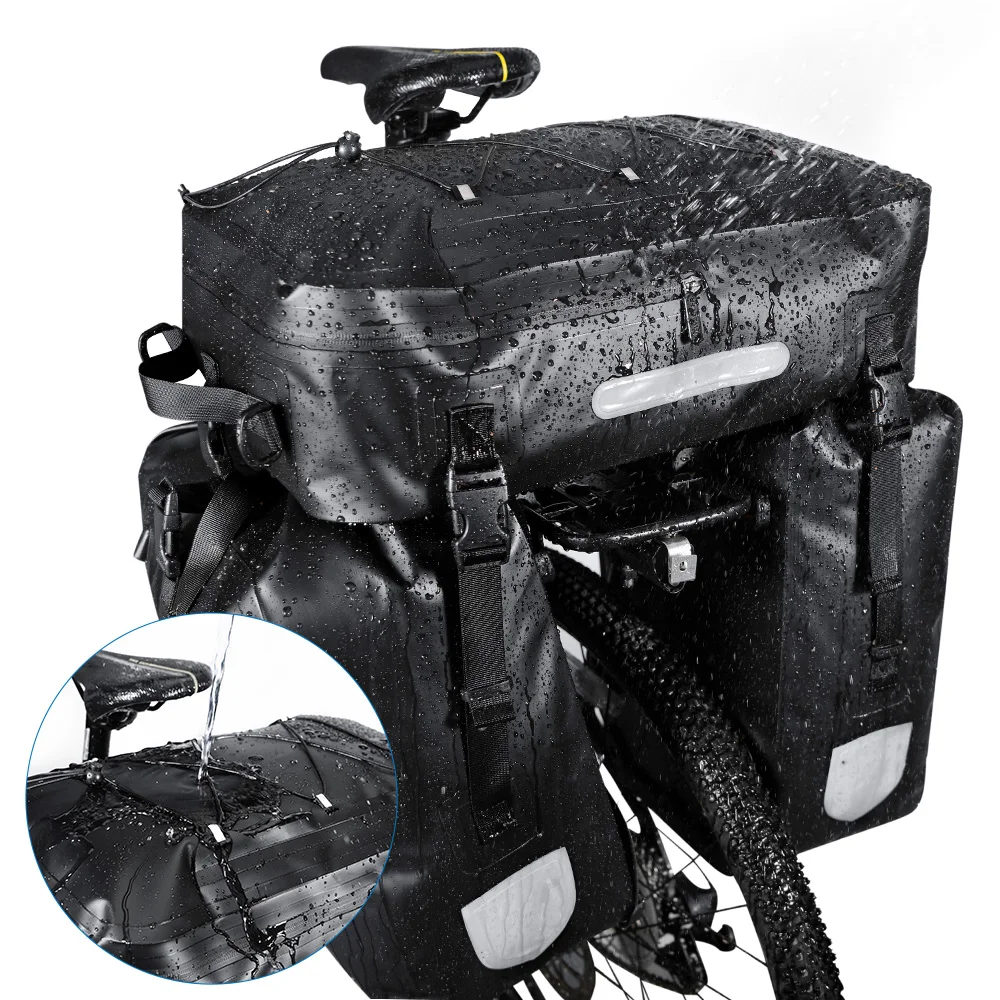 NEWBOLER Fahrrad-Gepäckträgertasche, 3-in-1, multifunktional, wasserdicht, großes Fassungsvermögen, Gepäckträger, Taschen für MTB, Straße, Klappfahrräder, E-Bike – Detail 3