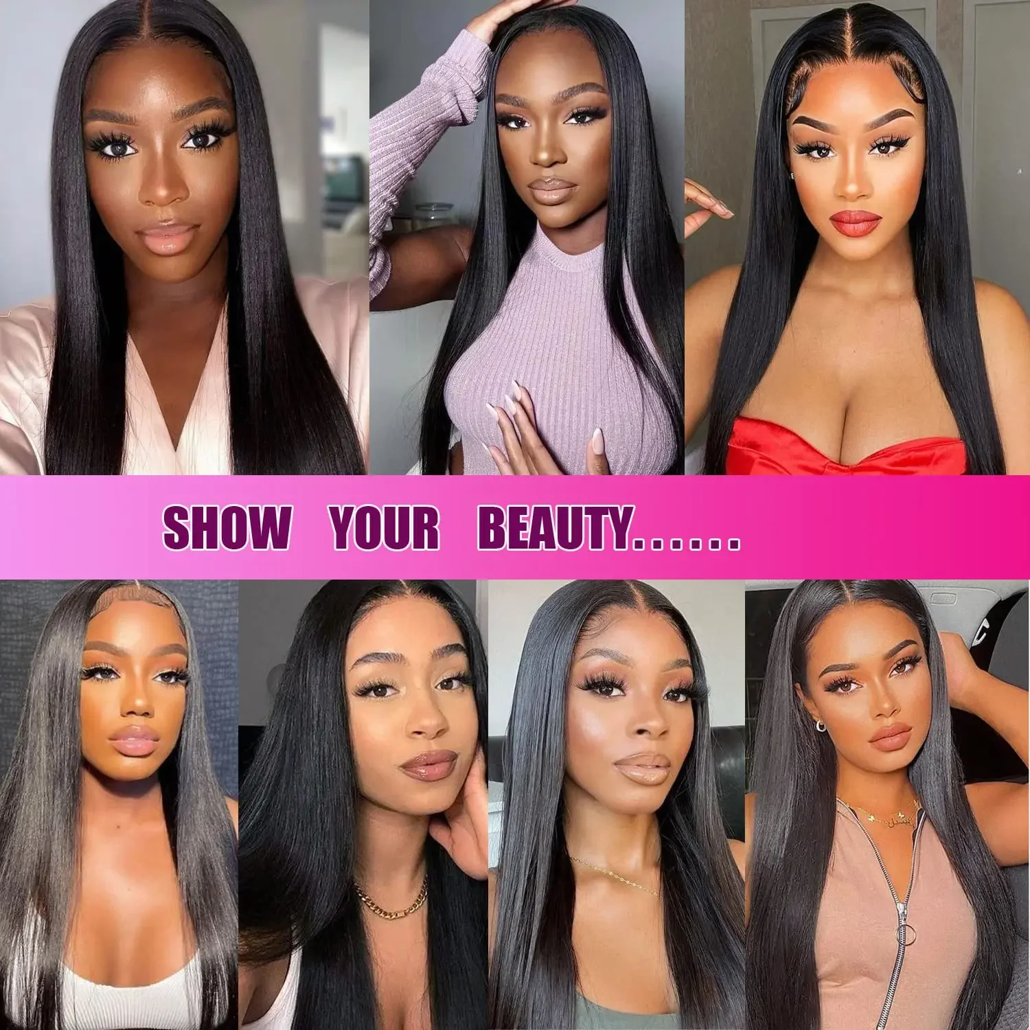 5x5 Straight Lace Frontal Closure Black Color