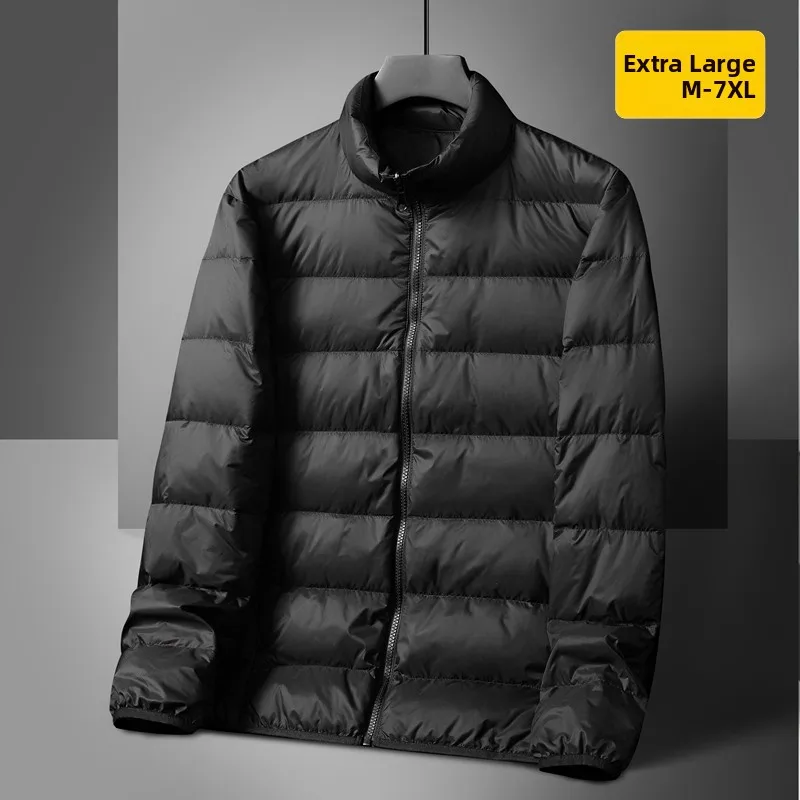 

Ультралегкая мужская пуховая куртка с воротником-стойкой, приталенная, модная, городская, с наполнителем из пуха, теплая, для осени...