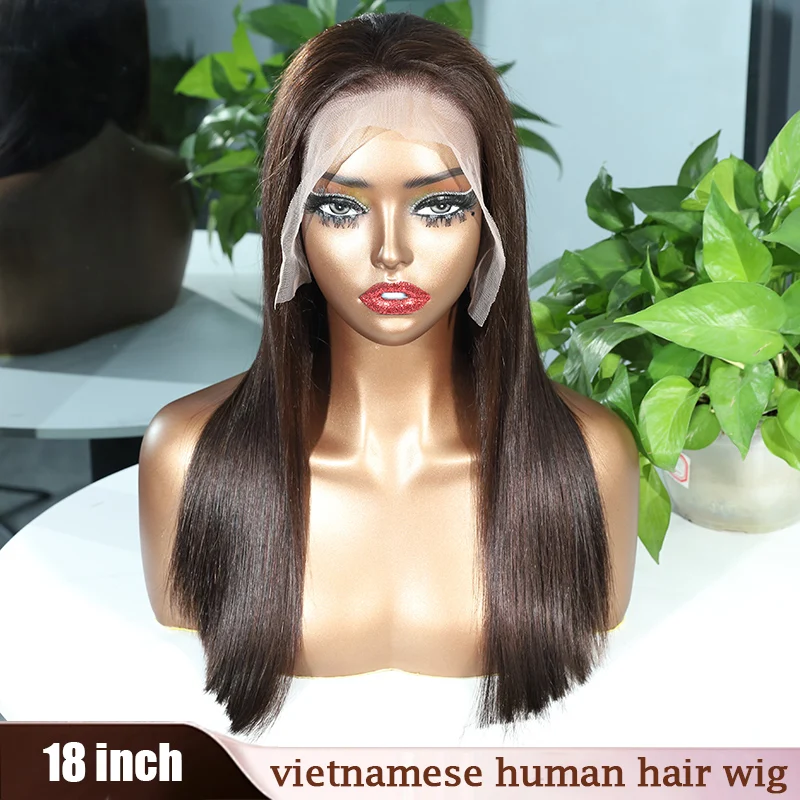 

Плотность 300, полная фронтальная часть, 13x6, прозрачный кружевной шоколадно-коричневый, прямой парик, парики из человеческих волос, предварительно выщипанный парик, 5x5, вьетнамские волосы