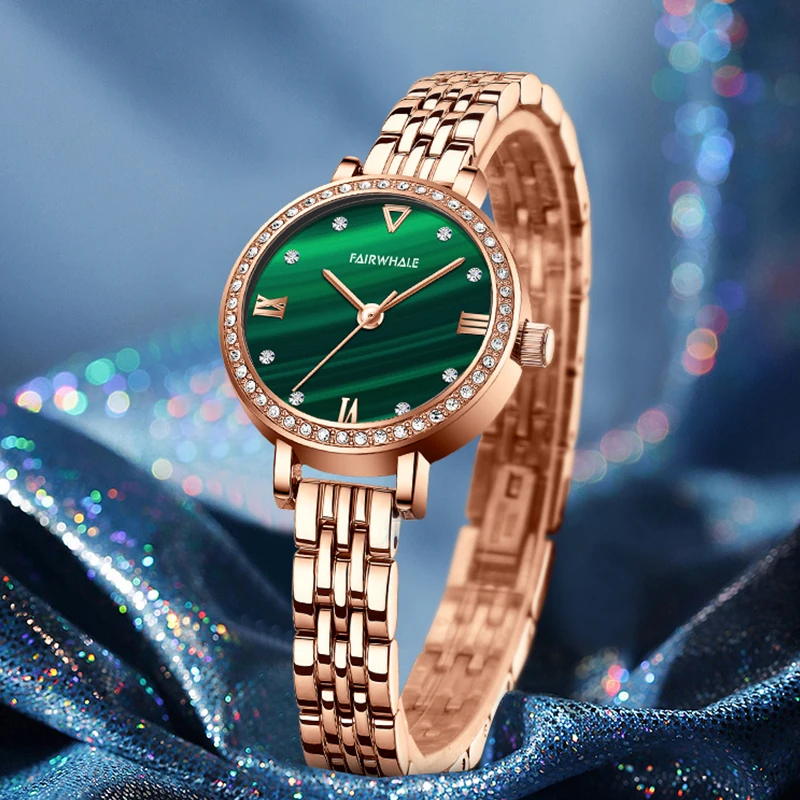 Mark Fairwhale Minimalist Women's Quartz Watch Starry Sky Stainless Steel Unique Waterproof Beautiful Design for Ladies
