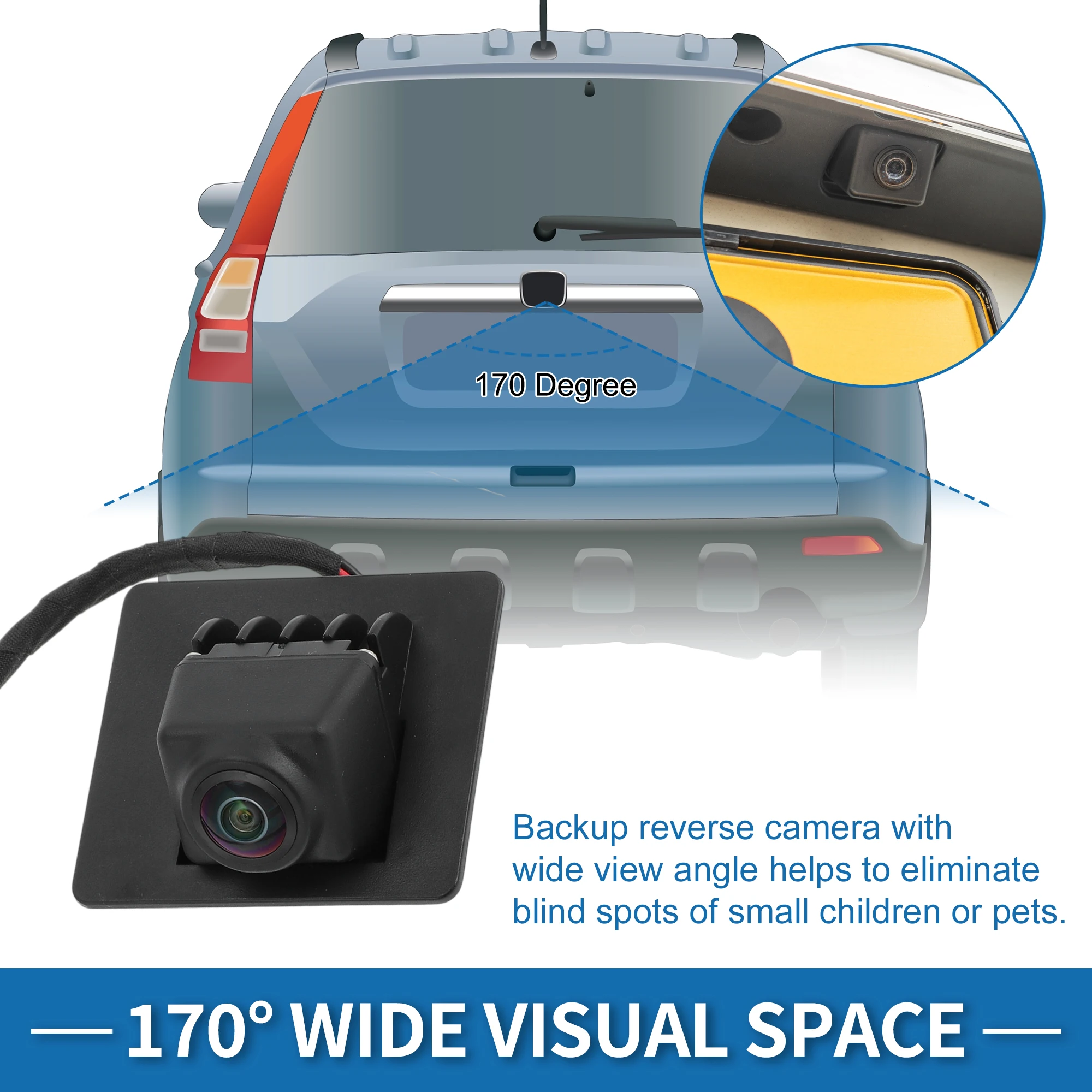 UXCELL Rear View Park Assist Backup Camera for Chevrolet Malibu 2016-2022 23334180