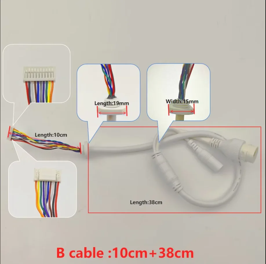 Original Hikvision Ethernet Lan Cable PoE RJ45 Network Cable 10 Pin 10 core For POE IP Camera (For Hikvision IP Camera)