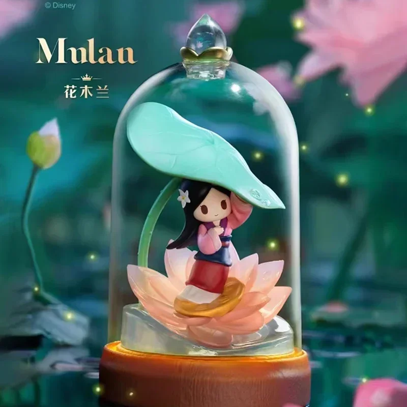 

Disney Princess слепая коробка игрушка глазурованный цветок тень серии мультяшная фигурка Русалка Хуа Мулан Белль светящийся декор подарок на день Святого Валентина