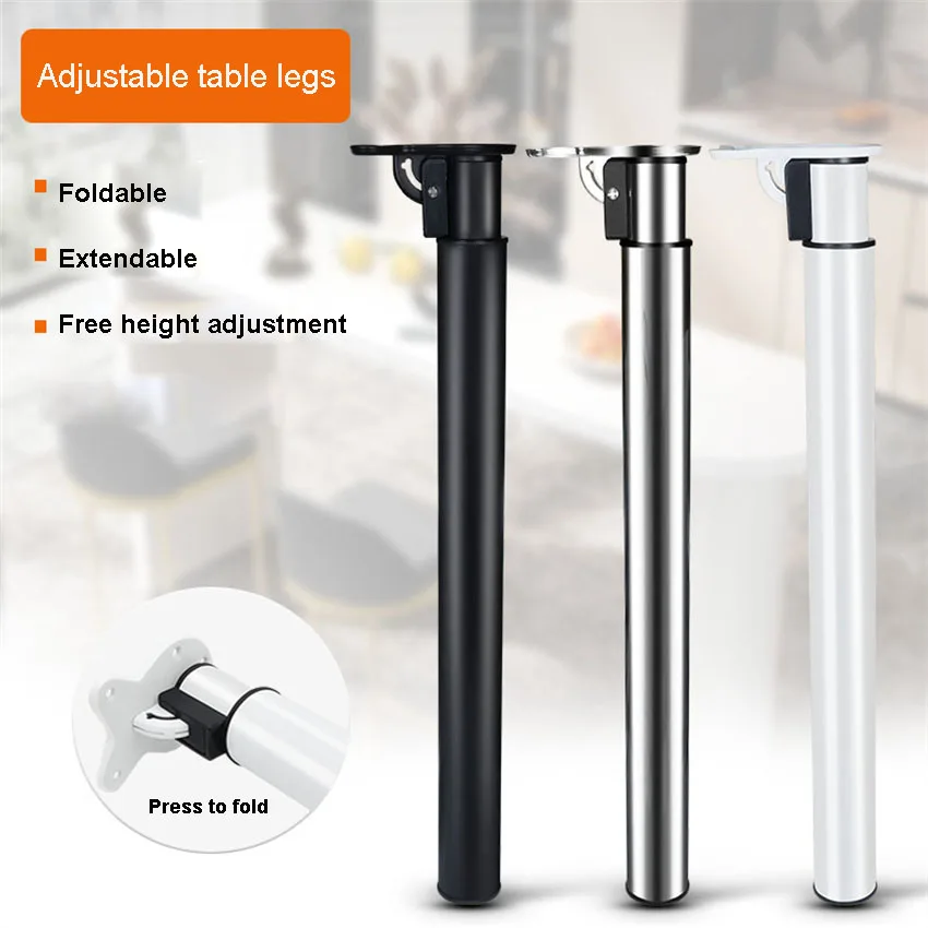 RV Aluminum Foldable Lifting Folding Table Legs High 47-118cm for Table Desk Bench Top Bar Leg Feet RV Telescopic Feet