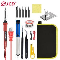 JCD 908S Electric Soldering iron kit set 220V 110V 80W LCD Display Adjustable Temperature Home handmade DIY Welding Repair Tools