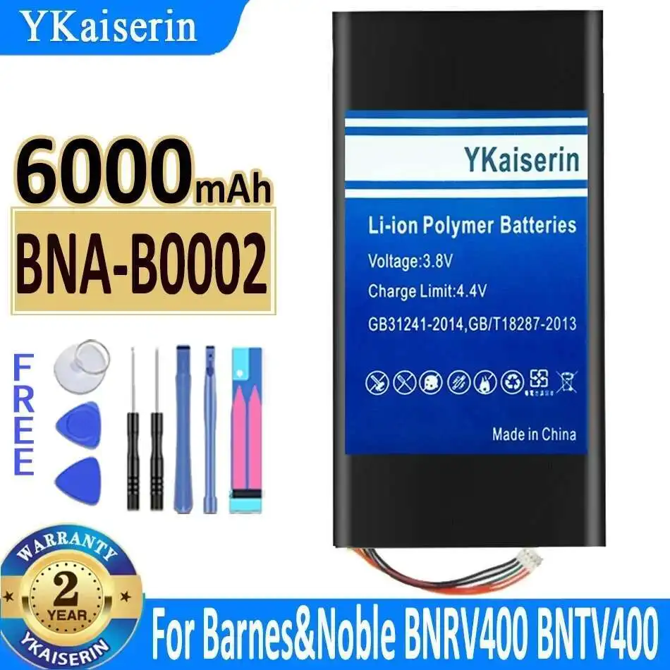 

Premium Replacement 6000mAh Bna-B0002 Tablet Battery For Barnes & Noble BNRV400 BNTV400 Nook HD 7 Tablet Bna B0002