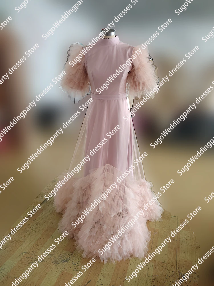 2812 Formal Women Evening Dresses Dusty Pink Long Bridal Engagement Wedding Party Prom Gowns for Birthday