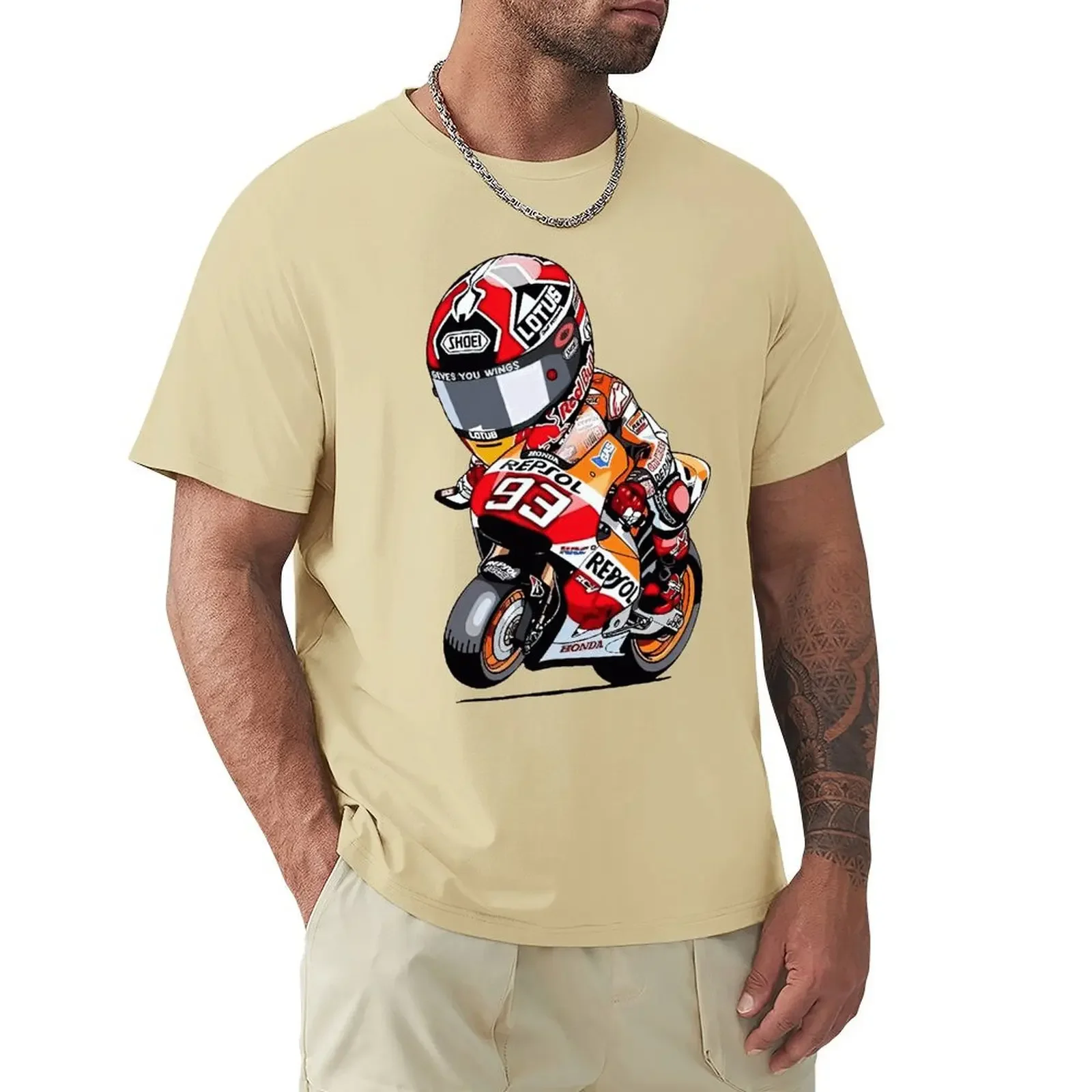 مارك التوقيع 93 مضحك موتو تي شيرت Harajuku تي شيرتات قصيرة الاكمام 100% القطن الرسومات التي شيرت بلايز