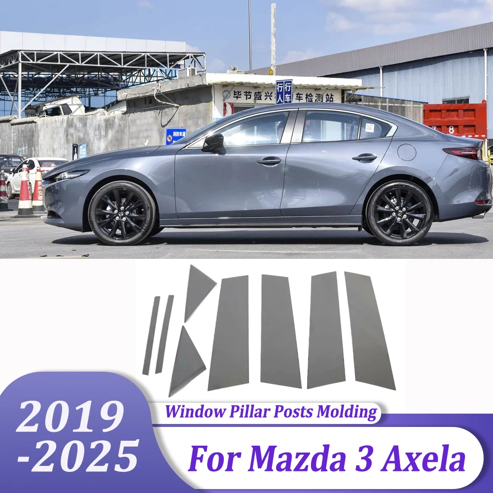 

Car Accessories Window Pillar Posts Molding Trim Cover Decoration Strip Exterior For Mazda 3 M3 Axela 2019 2020 2021-2025 Sedan