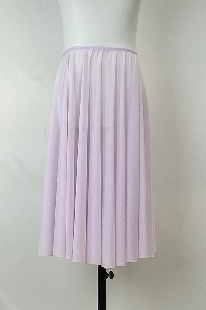 パープルバレエダンススカート-360-度フレアトレーニングスカートメッシュネットスカートバレエパフォーマンススカート弾性ウエストジムウェア