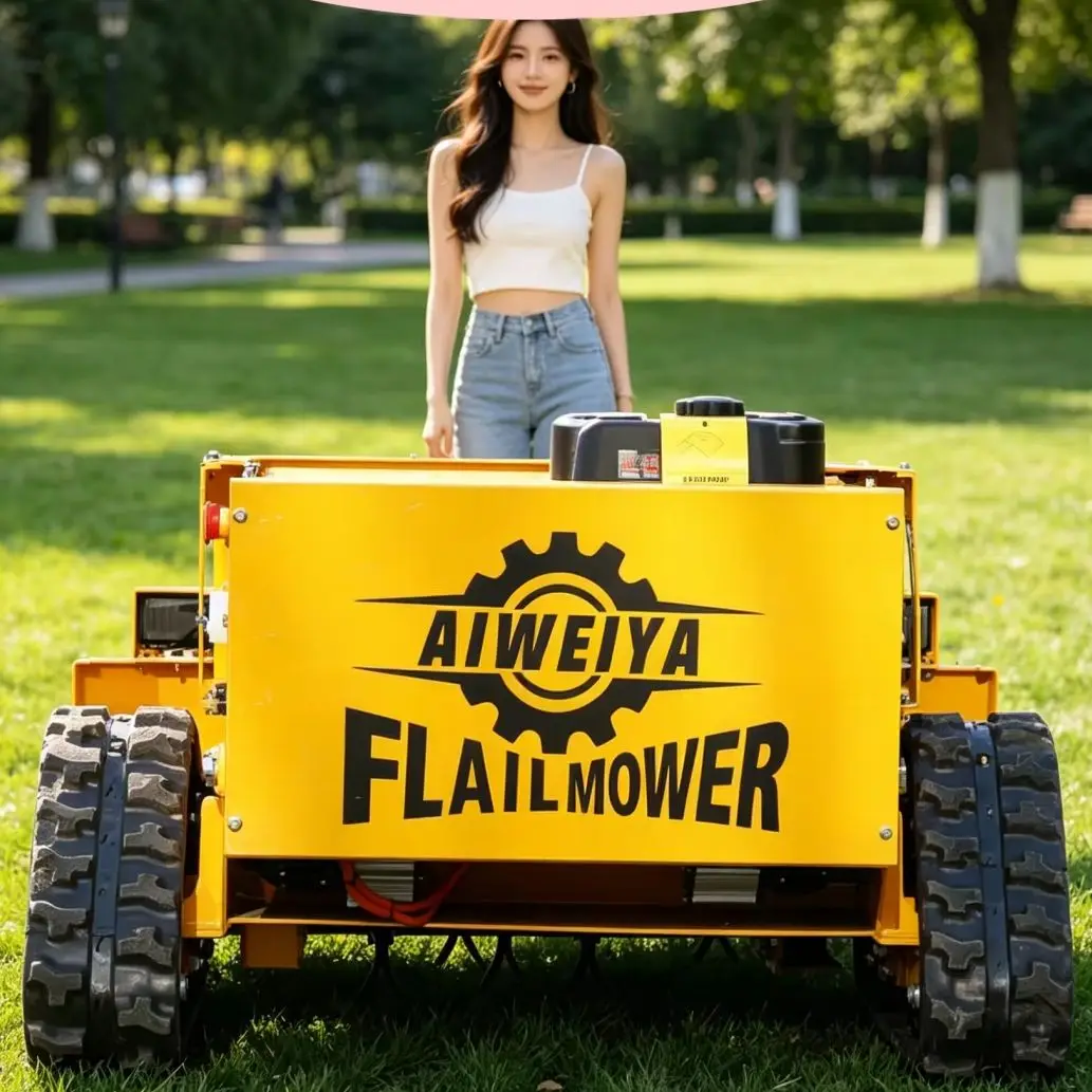 Customized Slope Field Terrain Remote-Controlled Weed Trimmer Professional Operated Durable Cutting Tool for Lawn