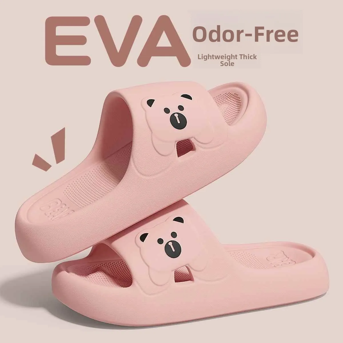 Anti-Slip Summer Slippers for Men And Women Indoor Home Bathroom Use PVC Odorless New 2025 Style Comfortable Home Slippers