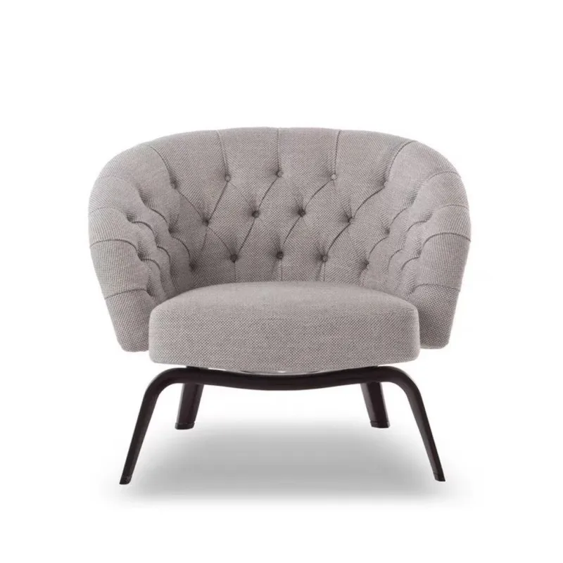 

Buckle single sofa chair Italian simple home living room business club American leisure chair