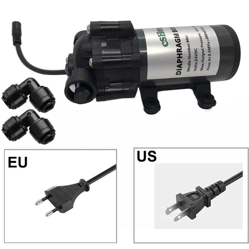 Silent 24V 75GPD RO Water Booster Pump for Reverse Osmosis System Pressure Increase Home Water Purification