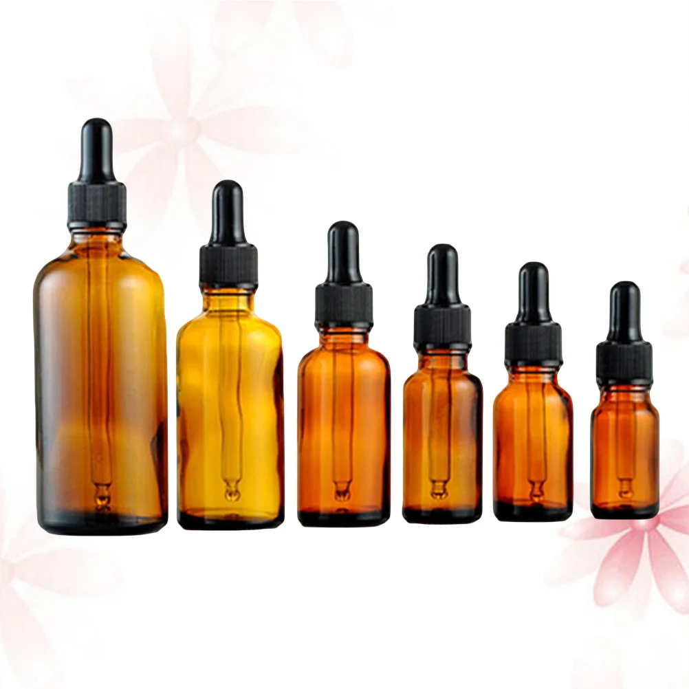

6Pcs Essential Oil Bottle Glass Perfume Bottle Dropper Set for Travel Portable Liquid Container Stylish and Durable