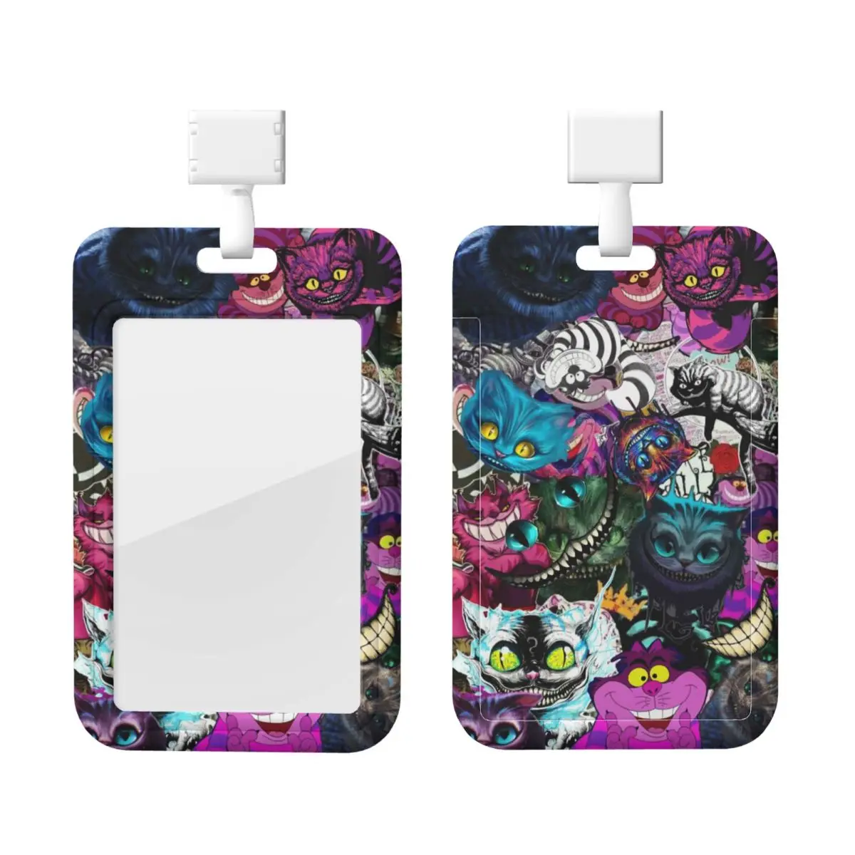 

Custom Cheshire Cat Lanyard ID Protector Badge Card Unisex Student Campus Lanyard Cards Holder Credentials Accessories