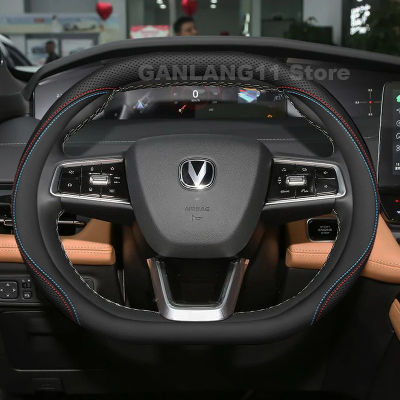 

Leather Car Steering Wheel Cover For Changan UNI-K uni t 2021-2024 2025 Ultra Thin Auto interior Changan uni k Accessories 2025
