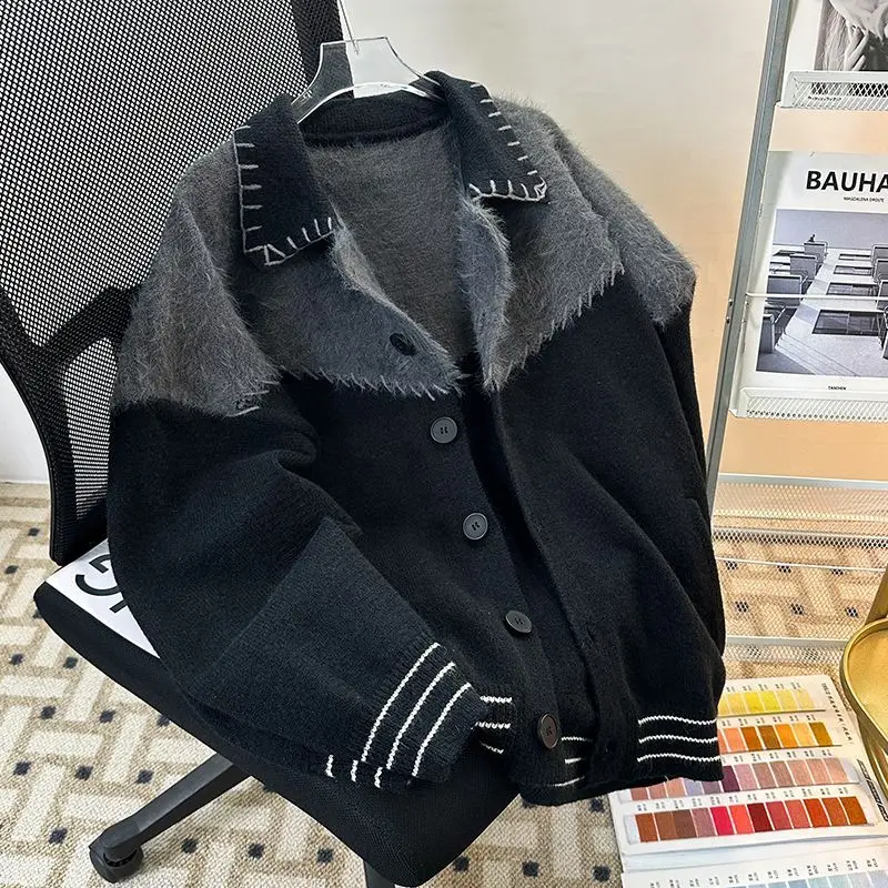 

Мужская одежда, свитера, кардиганы на осень и зиму, на пуговицах, корейская, модная пара, элитный смысл, теплая куртка в стиле ретро, вязаная