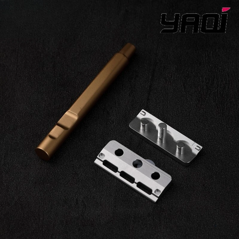 YAQI Gold Handle Double Edge Safety Razor Metal Manual Shaving Razor Classic Wet Shaving Tool for Men Barber Grooming