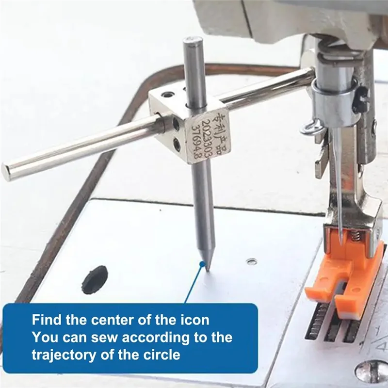 COFA-Round Sewing Attachment Sewing Machine Circular Turning Auxiliary Tool Alloy Easy To Use Sewing Circular Attachments For