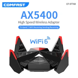 Adaptador inalámbrico AX5400 Wifi 6 con antenas de alta ganancia, alta potencia, USB 3,0, Dongle, 802.11ax, 2,4G/5G/6Ghz, tarjeta de red inalámbrica