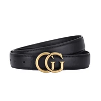 Black Belt for Women Made of Cowhide Leather; Versatile Accessory with a High-End Feel; New Design with a Sense of Style; for Ni 5