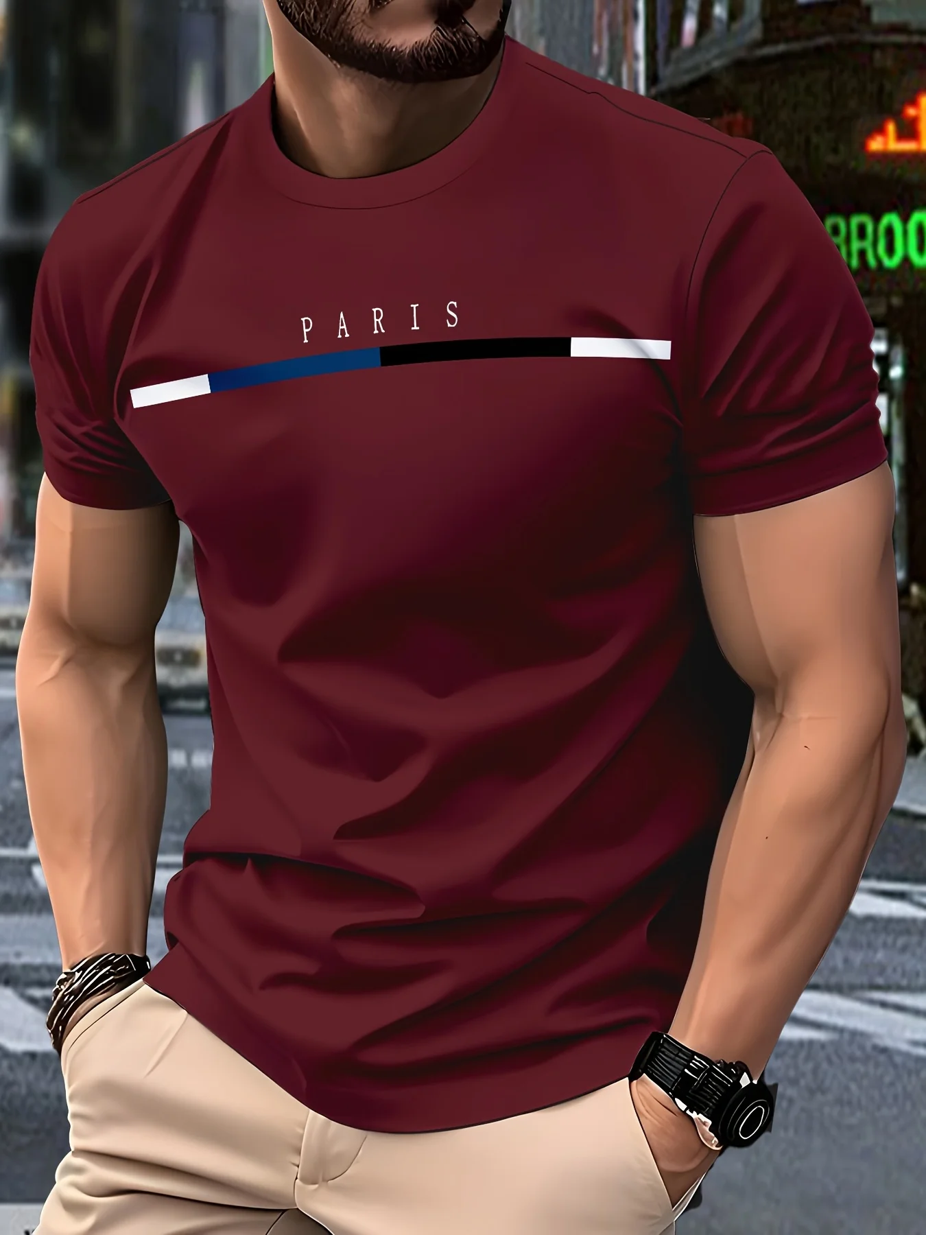 

The new men's T-shirt for the summer of 2025 features street casual fashion sportiness softness and comfort with 3D printing