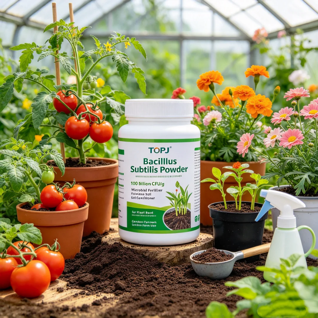 TOPJ Bacillus Subtilis Powder 100 Billion CFU/g Microbial Fertilizer Soil Conditioner for Plant Root Growth Garden Farm Use