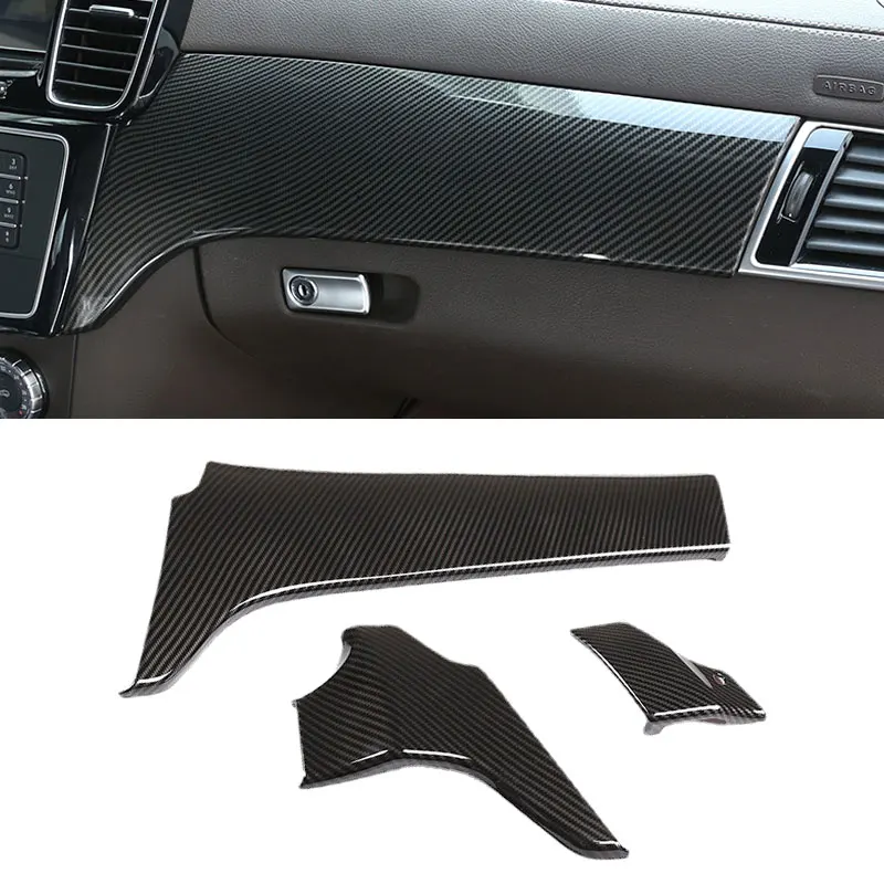 

LHD For Mercedes Benz GLE 350 GLS 400 2016-2019 ABS Carbon Fiber Texture Interior Center Console Dashboard Panel Cover Trim