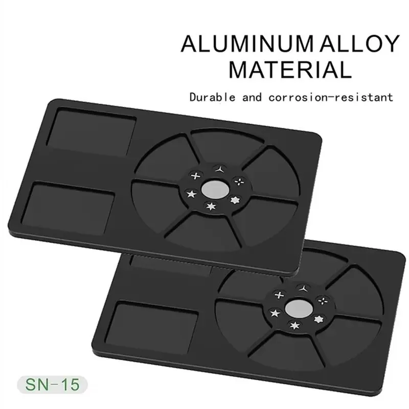 ABGH-SN-15 Magnetic Screw Storage Plate For Mobile Phone Aluminum Alloy Small Parts Organizer Multi-Grid Screw Sorting Tray