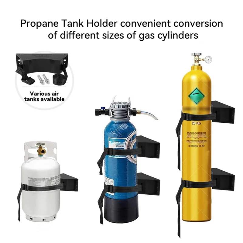 YWDZ-Propane Tank Holder Gas Cylinder Wall Mounted Bracket Gas Cylinder Holder Propane Tank Mount Holder With Screws