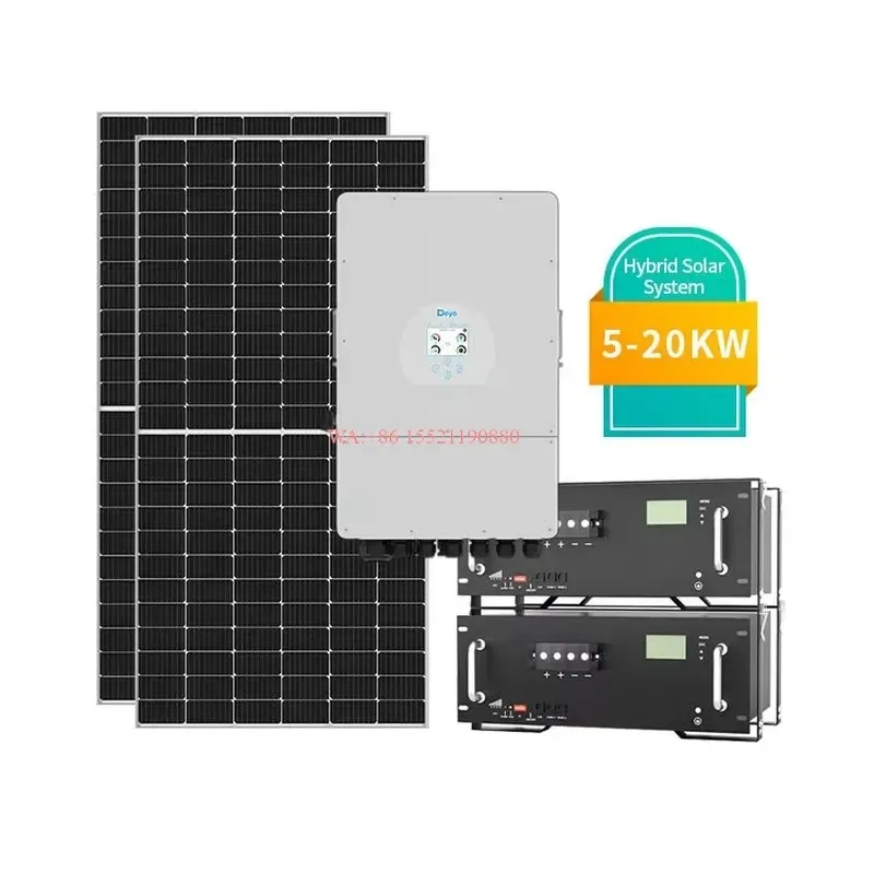 wmwmnu Complete Solar Kit 10Kw 20Kw 30Kw 50Kw Home Solar Power System 10000Watt Hybrid 3 Phase