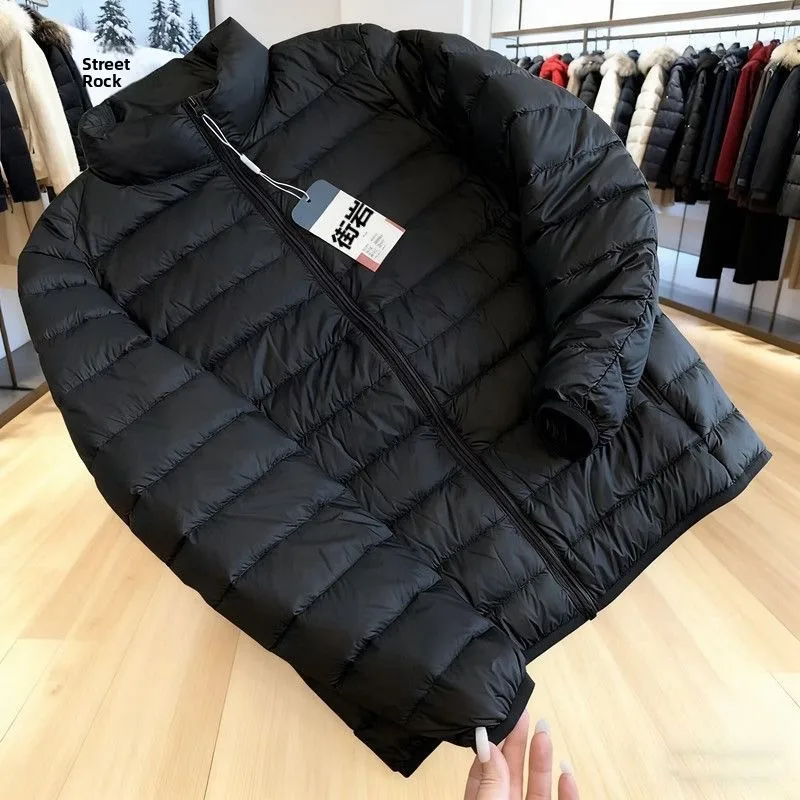 

Новинка 2025, мужская легкая пуховая хлопковая куртка, осенне-зимняя верхняя одежда, шляпа с воротником-стойкой, тонкая, средняя, Young Faion Ci